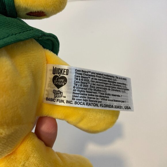 Care Bears X Wicked Fun Size 8" Funshine Bear As Scarecrow Plush Toy NWT - Picture 2 of 6